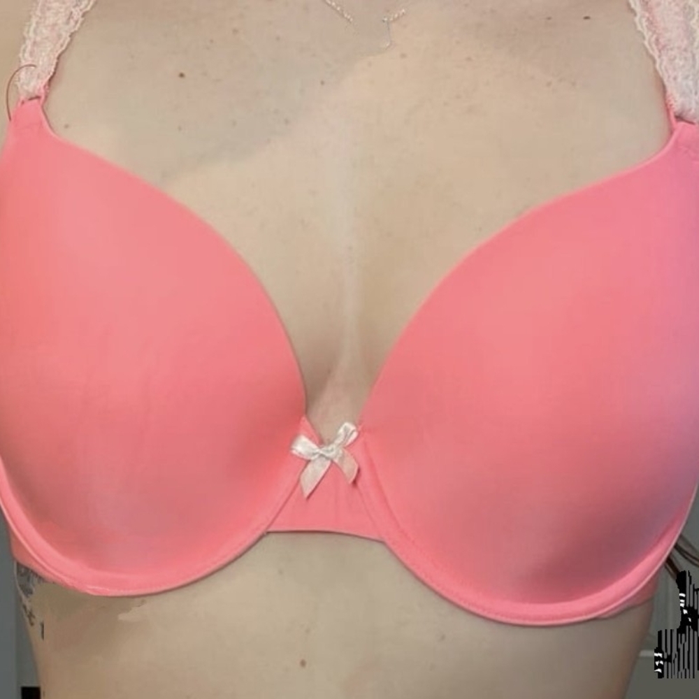 Victoria's Secret Bright Pink Bra with Lace Detail
